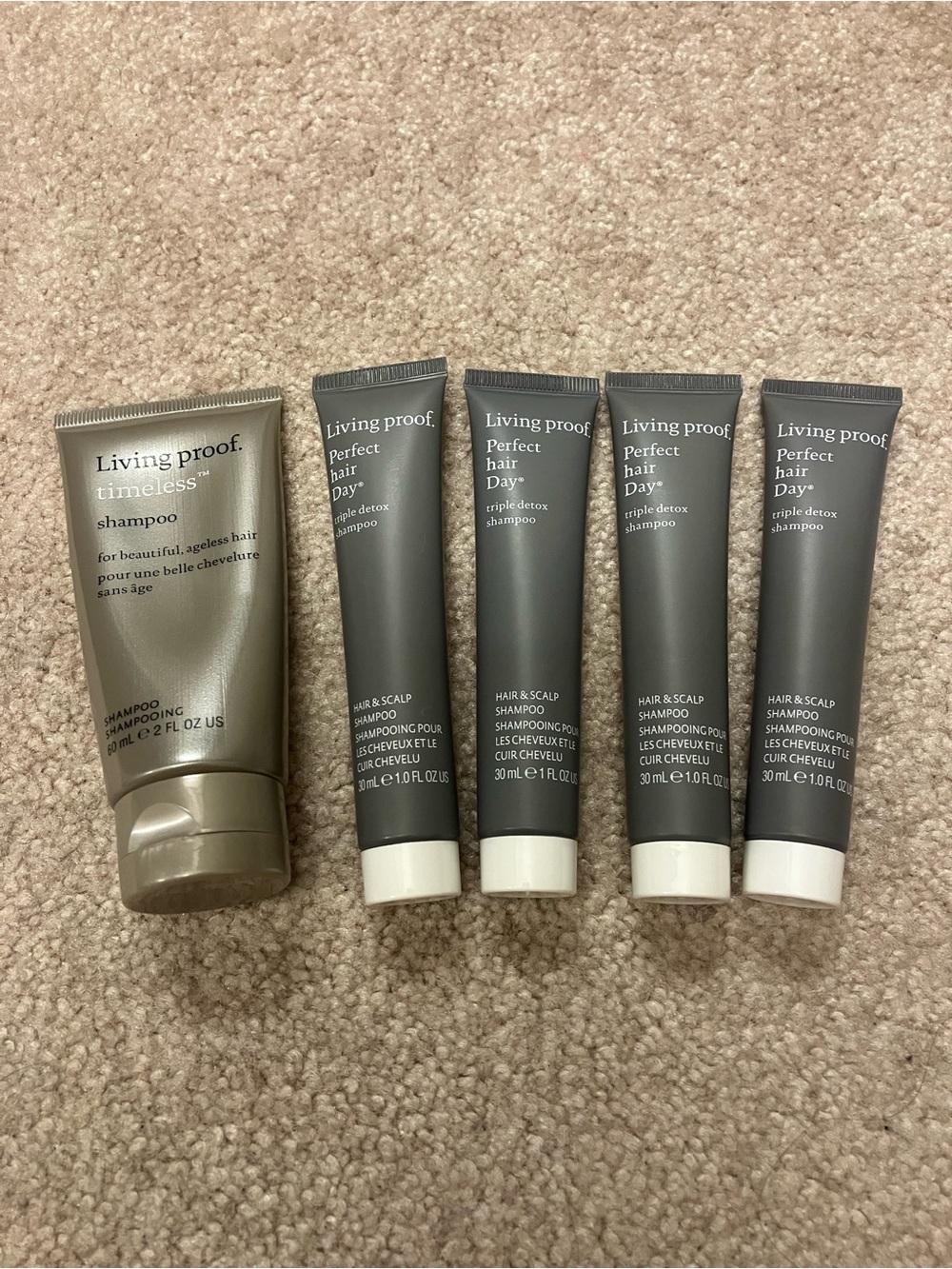 Living Proof Travel Bundle Timeliness Shampoo & Perfect Hair Day Triple Detox